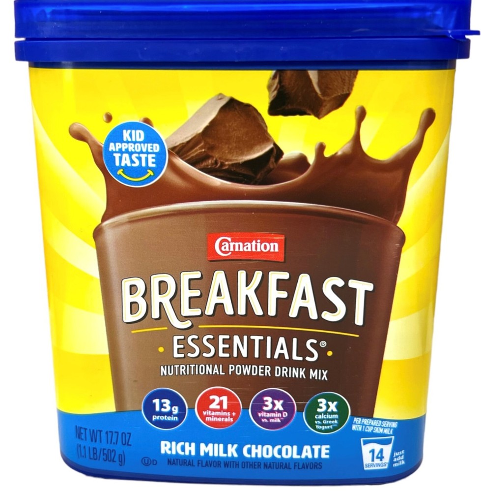Carnation Breakfast Essentials Rich Milk Chocolate Nutritional Drink Mix 17.7 oz