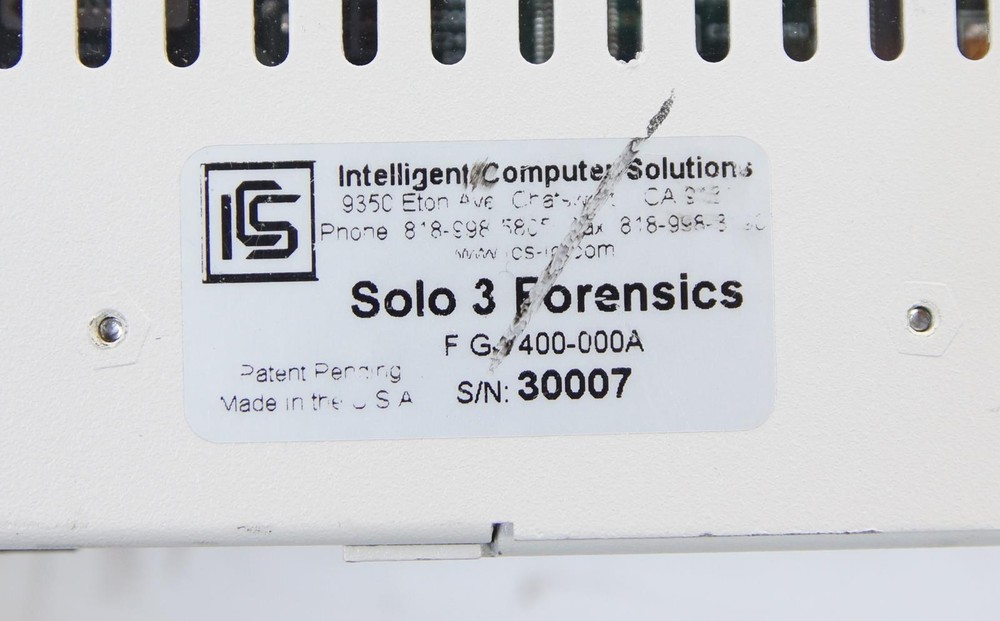 ICS Image MASSter SOLO-3 IT Forensics Hard Drive Duplicator