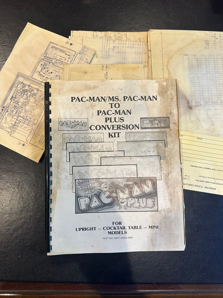 Midway Pac-Man to Pac-Man Plus Conversion Video Arcade Game Instruction Manual