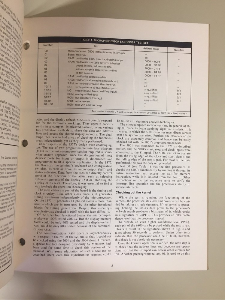Vintage 1981 HEWLETT-PACKARD Signature Analysis Study 6800 Display Terminal