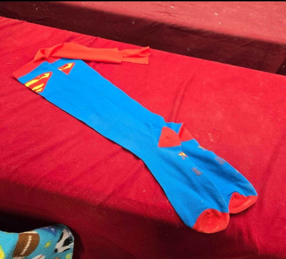 Superman Socks With Capes, Sizes 5 - 10