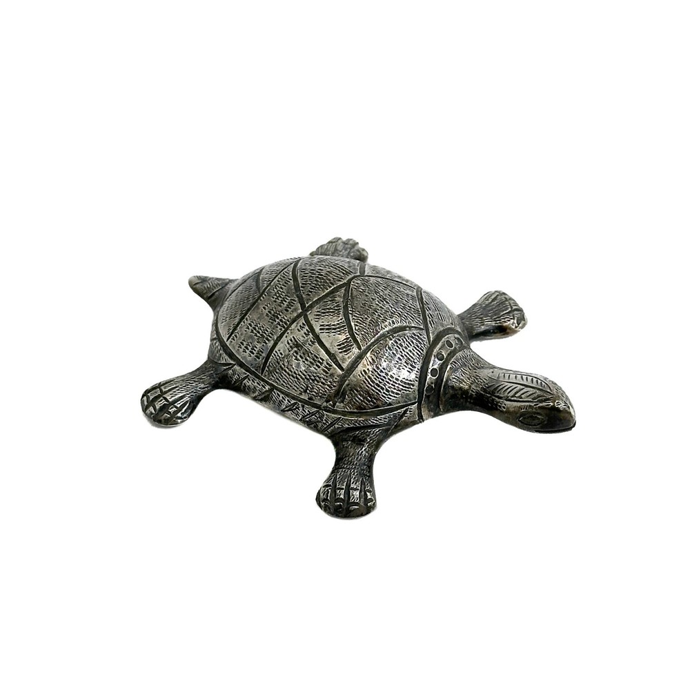 Solid Silver Turtle Figurine