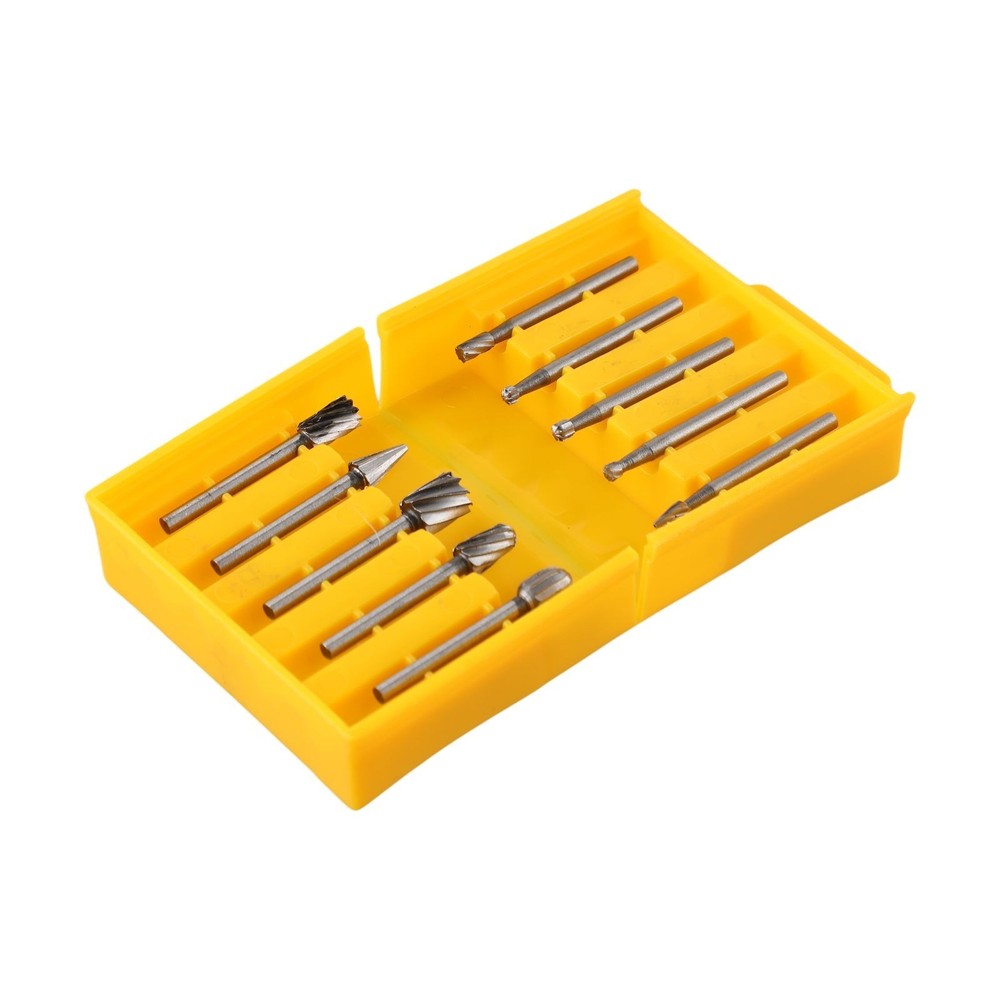 Efficient Woodworking Toolset 10 pcs HSS Rotary Files Craft Applications