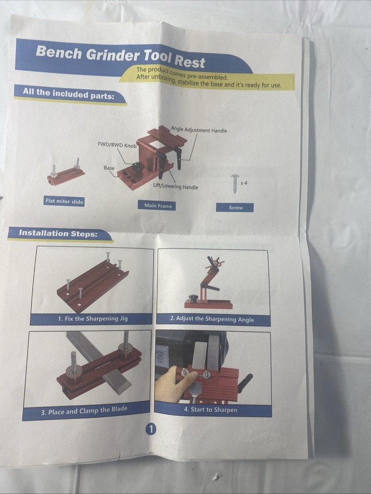 Benches Grinder Sharpening Jig Sharpening Jig Aluminium Adjustable Sharpener