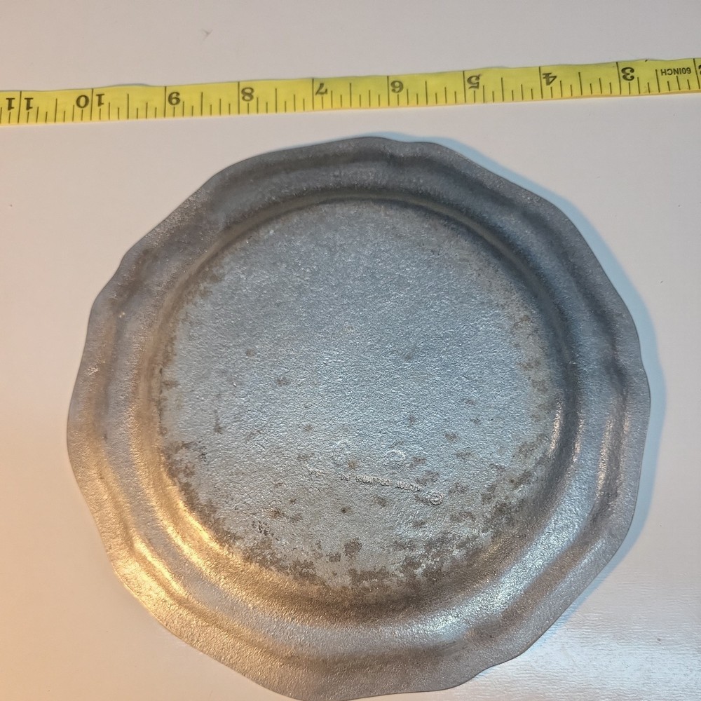wilton pewter fox plate