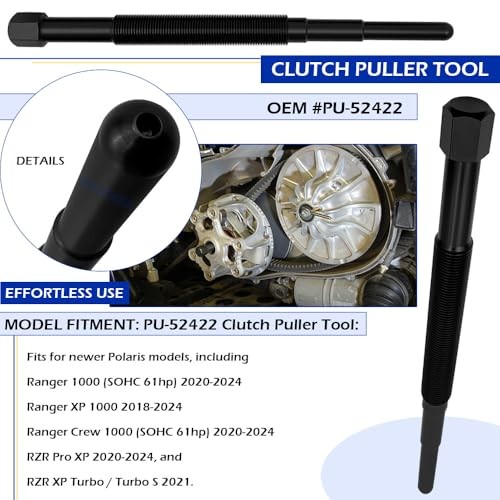 4PCS Clutch Puller Tool Kit For Polaris Models 1985-2024, Fits Ranger,