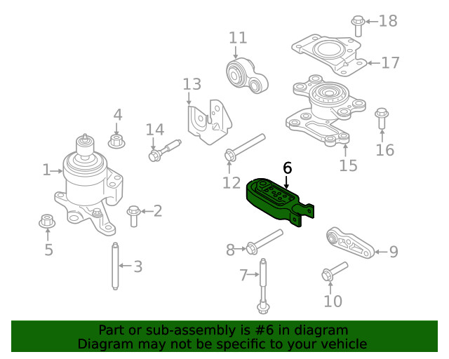 Genuine Ford Engine Torque Strut DP5Z6068H
