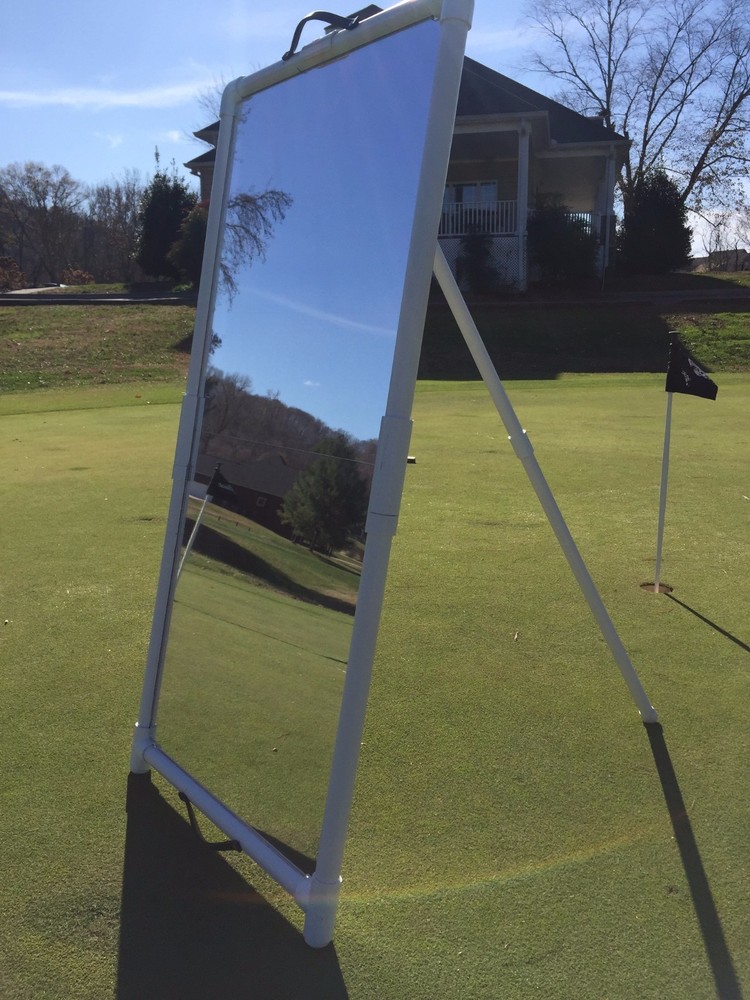 Golf Swing Training Aid 2'x4' Mirror Folds for Easy Transport--Writeable surface