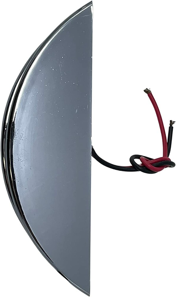 Rectangular 4-4/5inch Armored-Style Clearance Side Marker Light 12 LED Chrome