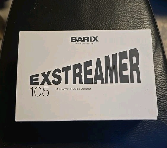 New Barix Exstreamer 105: Multiformat IP Audio Decoder. AAC+capable.PN:2011.9110