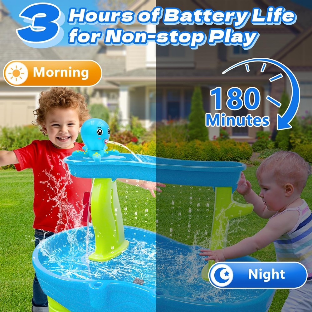 Water Table Pump, Octopus Battery Powered Water Pump for Water Table 3 Hours ...
