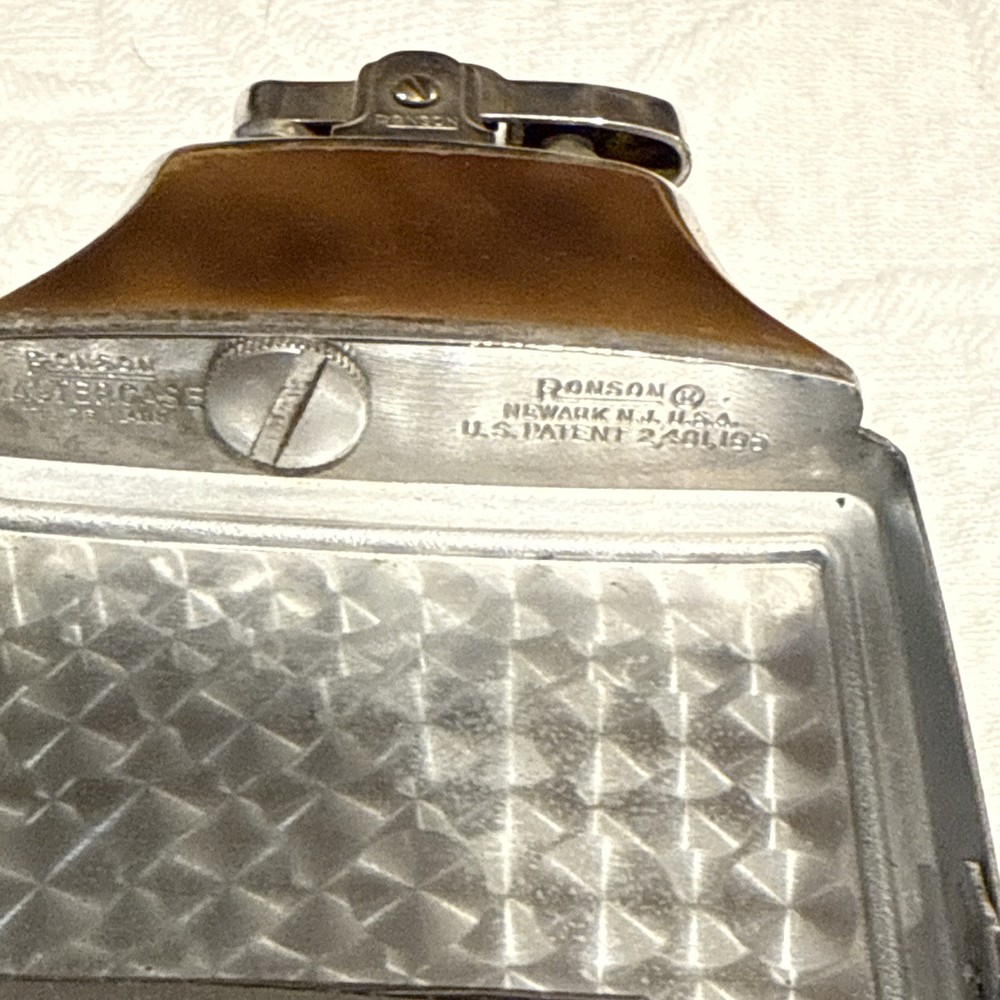 Vintage Ronson Master-Case , Cigarette Case Combination Lighter