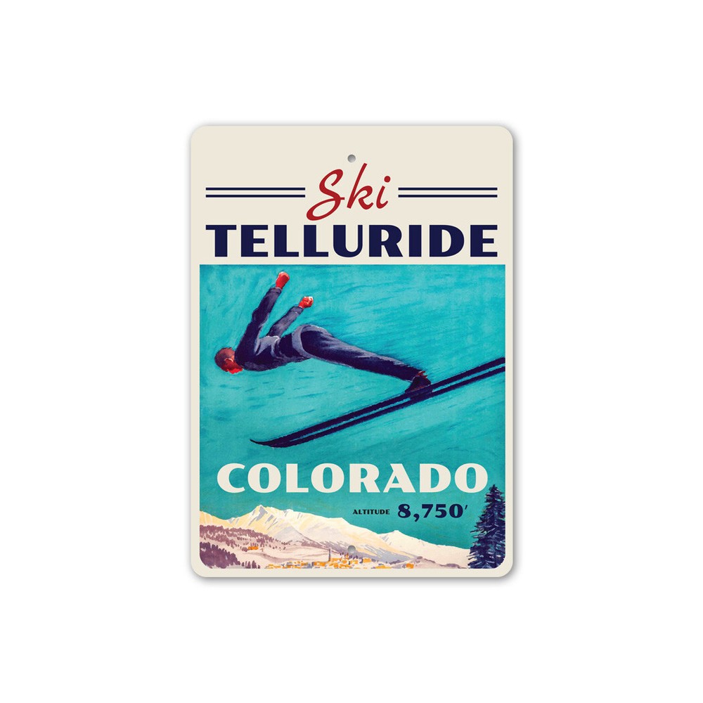 Ski Telluride Metal Sign