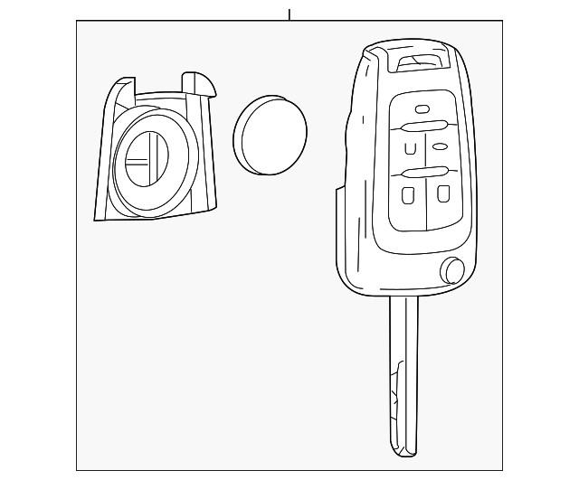 Genuine GM Keyless Entry Transmitter with Folding Key 13531359