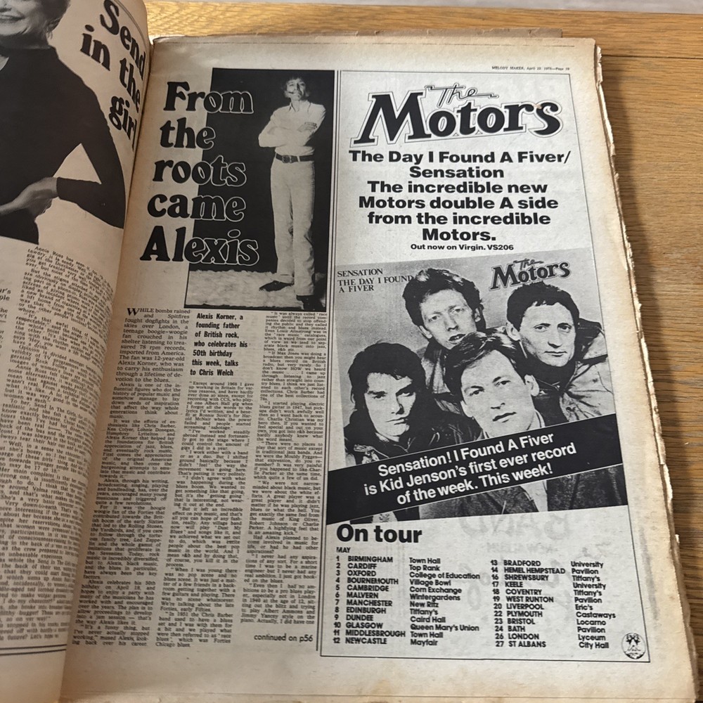 Melody Maker - April 22nd 1978 - The Kick Inside Front Cover