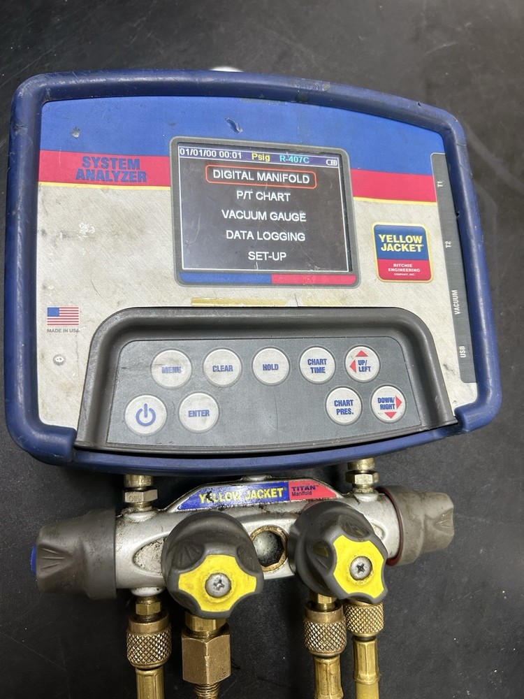 Ritchie Yellow Jacket Refrigeration 40815 System Analyzer with 60" Hose