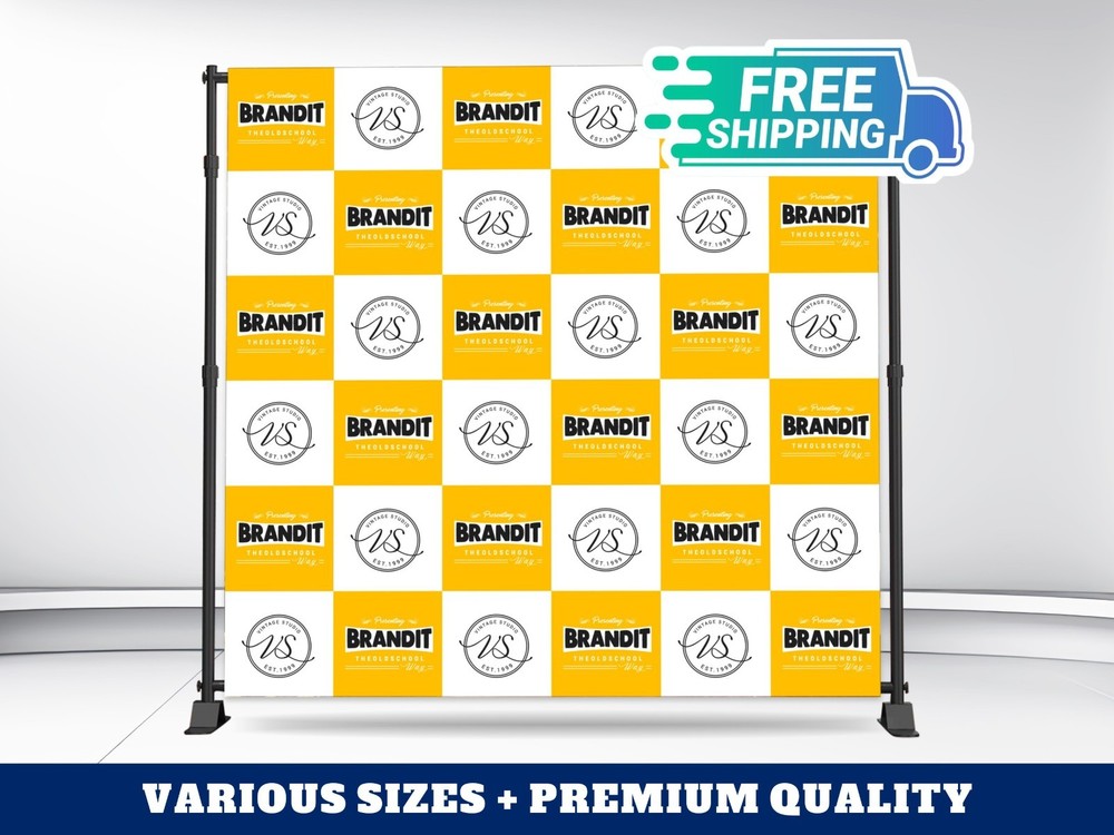 8′ x 10′  Custom Backdrop Set | Wrinkle-Free Fabric & Sturdy Stand