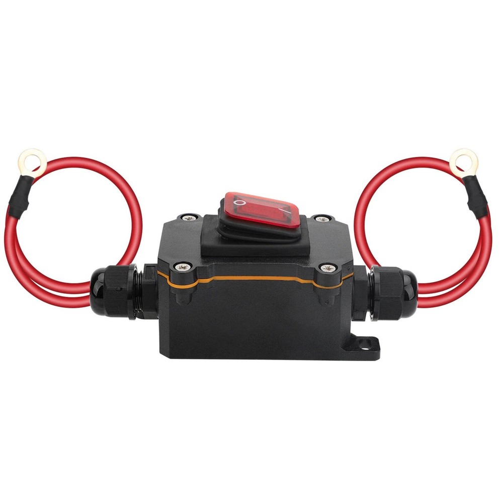 New IP67 PA66 DC 12-24V Inline Cord Switch Copper Ring Power Wire On/Off Switch
