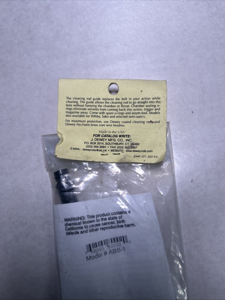 Dewey Rods Adjustable Bore Saver Rod Guide w/ Solvent Port ABS-1