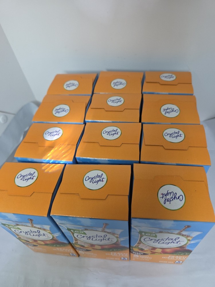 Crystal Light Peach Iced Tea Black Tea 6 Pitcher Packets 1.5oz. (12 Boxes)Ex9/27