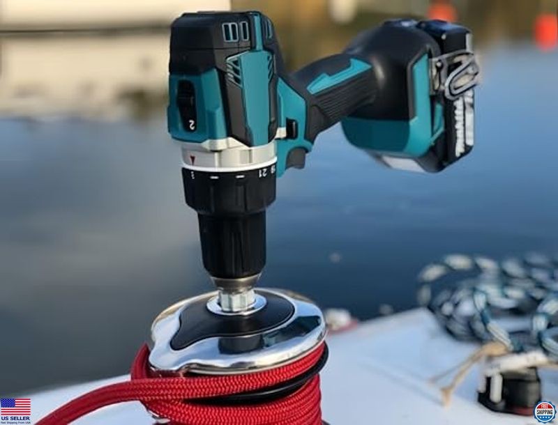 Sailboat Winch Bit Adapter for Cordless Drill, Power Drill Winch Converter