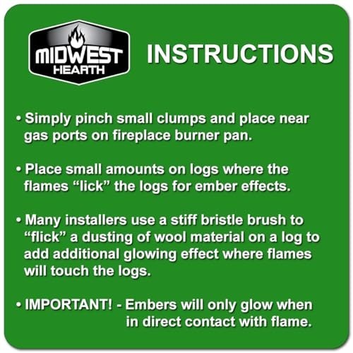Rock Wool Insulation for Gas Logs - 6 oz. Bag, High-Temperature Fireproof Materi