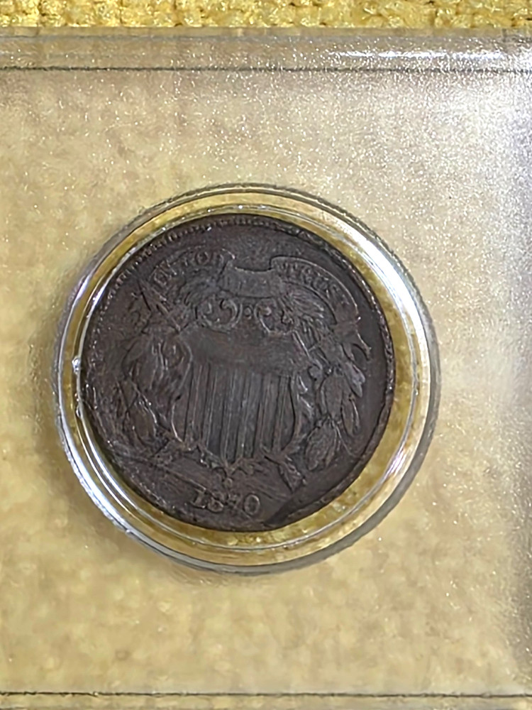 1870 2 CENT PIECE GOOD CONDITION DISPLAYS NICELY