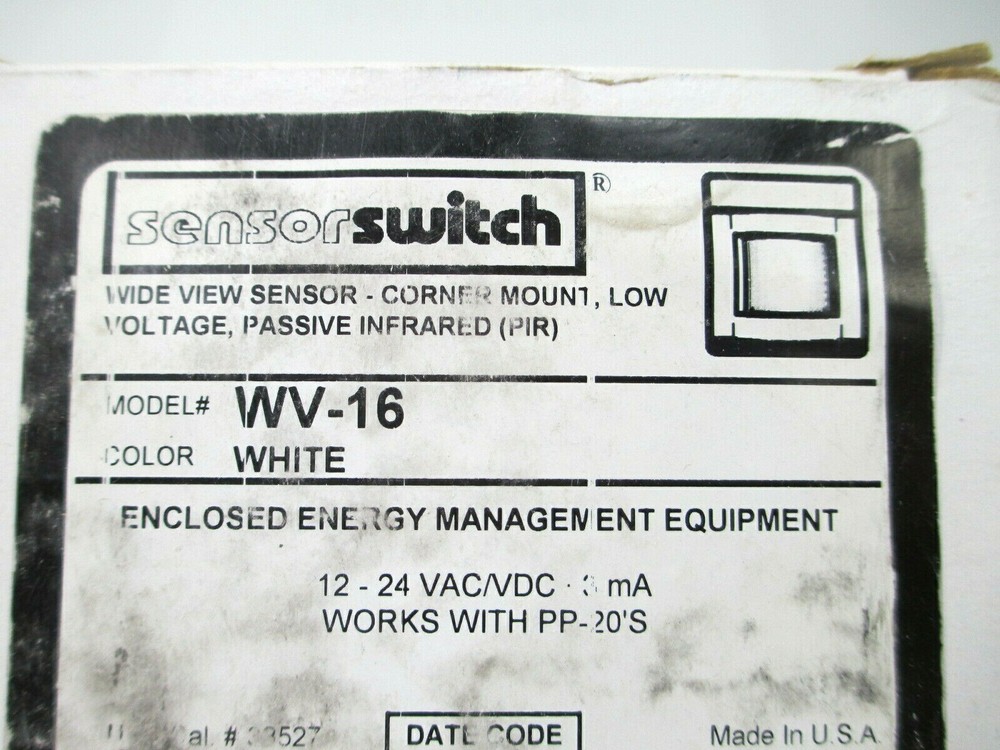 SENSOR SWITCH CORNER MOUNT WIDE VIEW OCCUPANCY SENSOR WV-16 OFFICE NEW