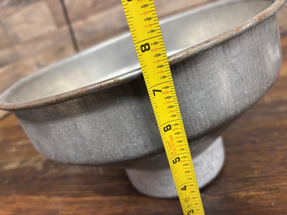 Milk funnel strainer galvanized vintage