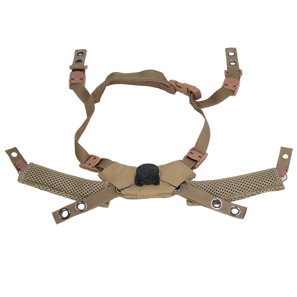 (Tan)Adjustable Dial Suspension System Chin Strap For Fast MICH Helmet WP New