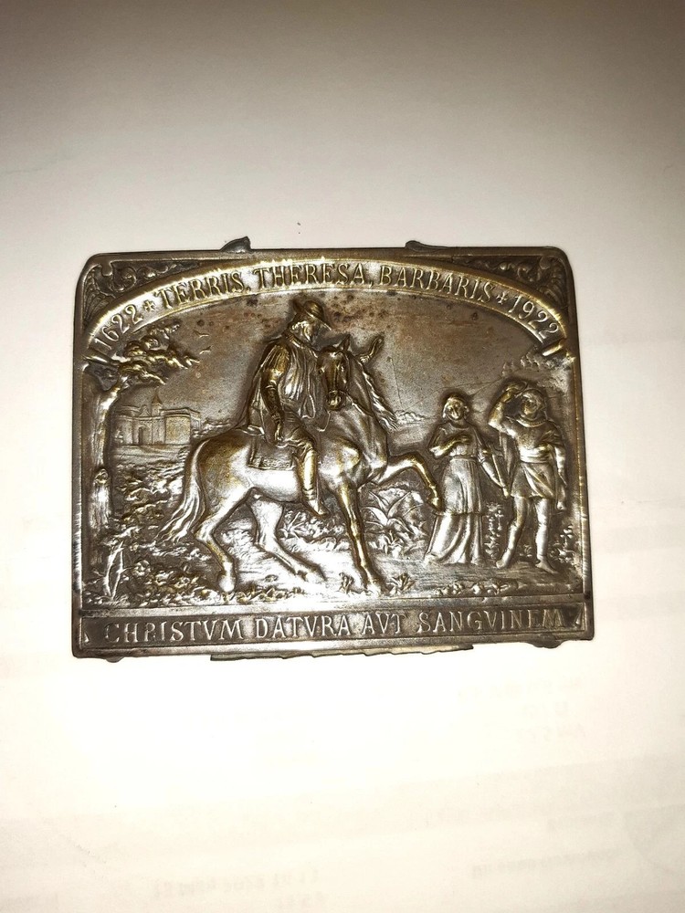 Antique Silver Non Silver Religious Subject Plaque