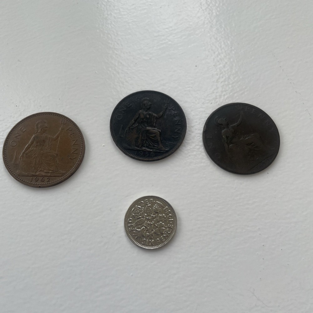 British coins x 4 (pre-decimalisation)