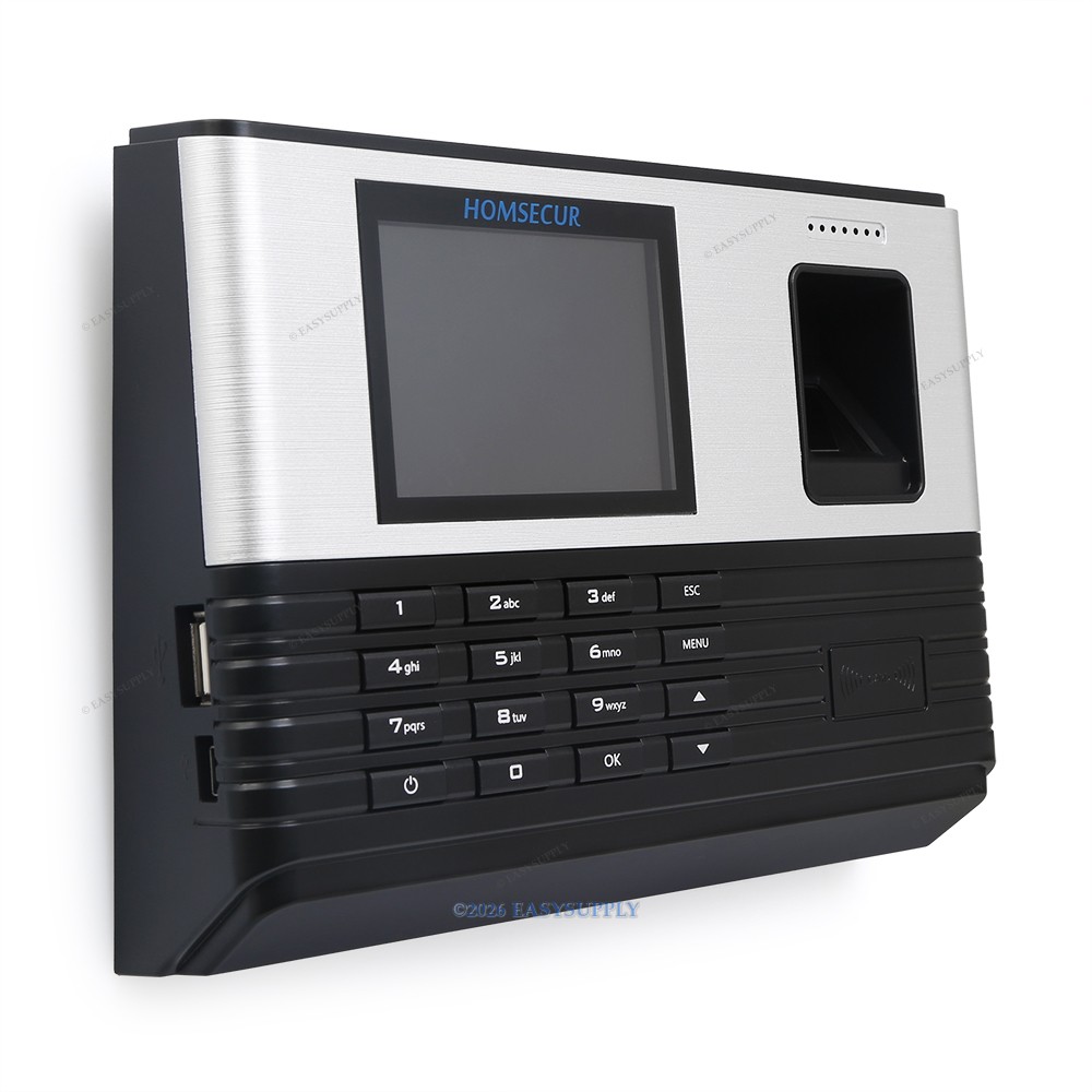 HOMSECUR Time Attendance With Fingerprint RFID Reader Free Software +WiFi+DST