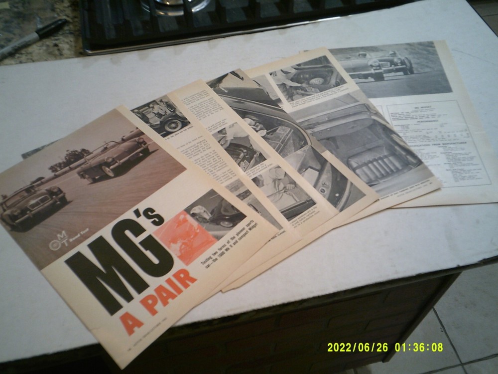 1962 1600 MK II & MIDGET ORIGINAL FIRST LOOK ROAD TEST ARTICLE SPECS  & INFO