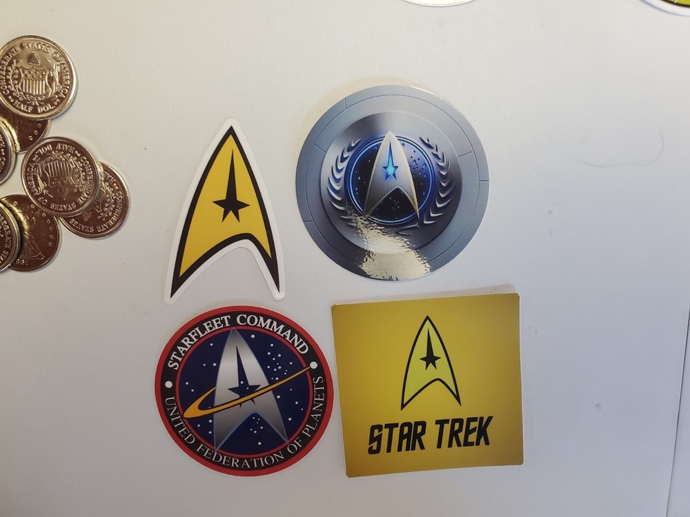 Star Trek Starfleet Command Stickers 5 PACK LOT *WORLDWIDE 🌐 SHIPPING*