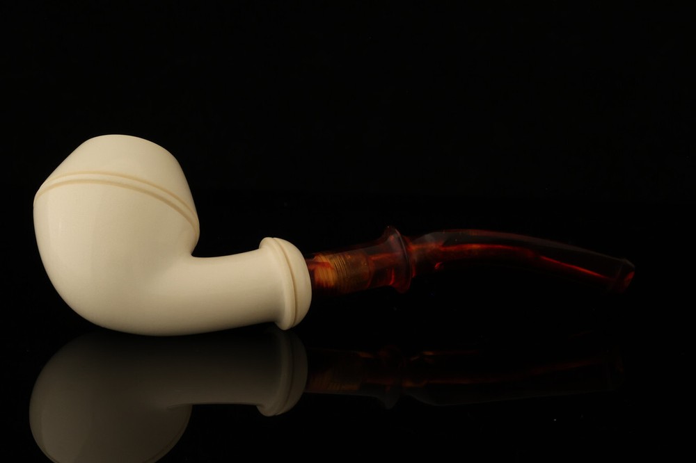 Rhodesian Block Meerschaum Pipe with fitted case 14606