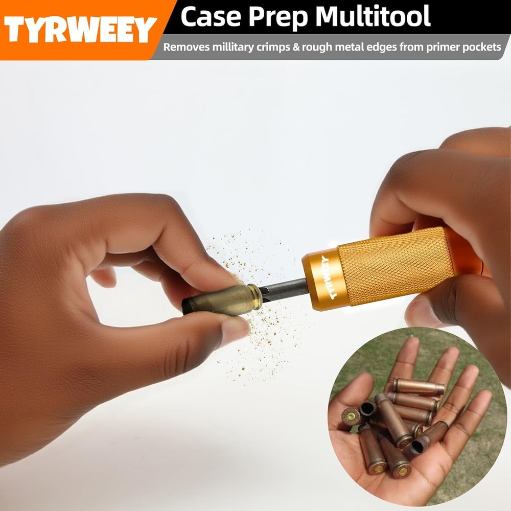 Case Prep Multitool, Case Chamfer Deburring Tools for Reloading, Primer Pocket R