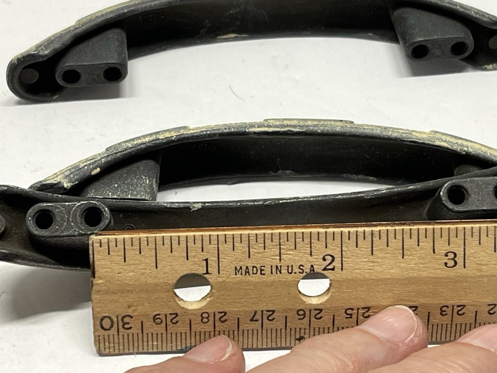 Vintage Lot (4) NOS Heavy Gray/Whitewash Textured Fixed Drawer Pulls