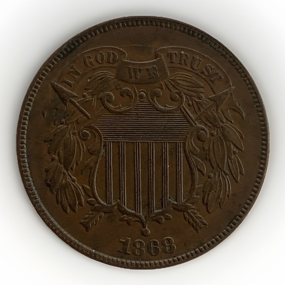 1868 Two Cent Piece – Sharp – High Grade Example ✨Beautiful Early U.S. Copper