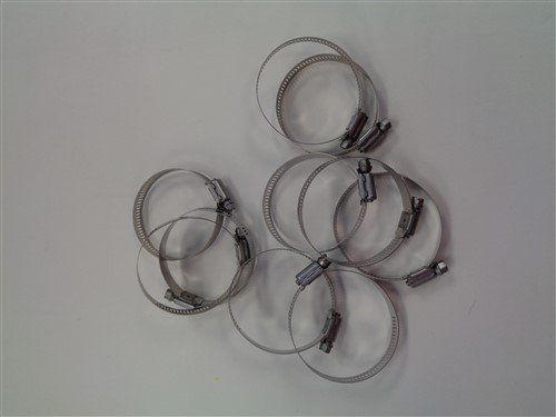 HOSE CLAMP STAINLESS STEEL SET OF (10) 2 7/8" X 1/2"