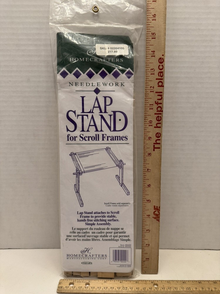 Homecrafters Needlework Lap Stand For Scroll Frames Item # H400, New