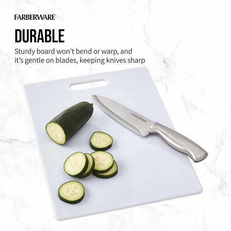 Reversible Plastic Cutting Board Non Absorbent Dishwasher Safe Kitchen Tool 14In