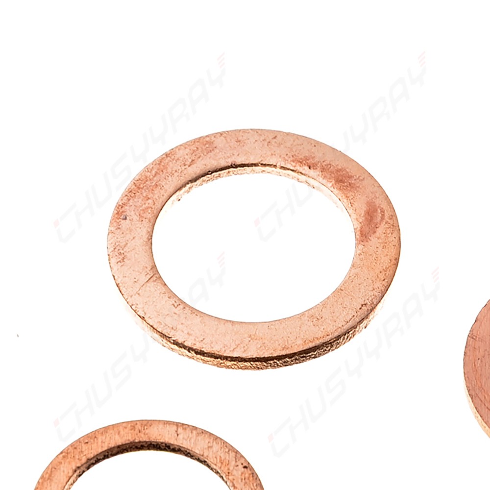 200pcs Flat Copper Washer Assortment Set 9 Sizes M5-M14 O Ring Copper Gaskets