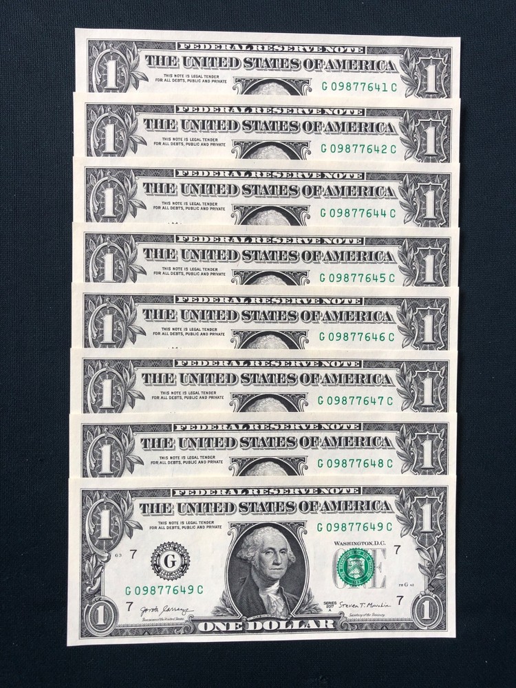 (1) YOUR CHOICE - 5 DIGIT - "UNC" - DESCENDING LADDER NOTE - SEE DESCRIPTION