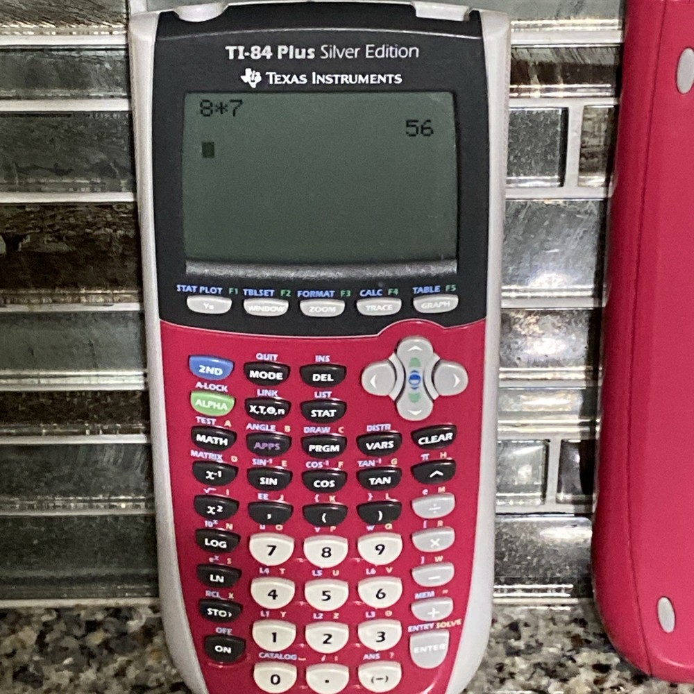 Texas Instruments TI-84 Plus Silver Edition Graphing Calculator Pink tested
