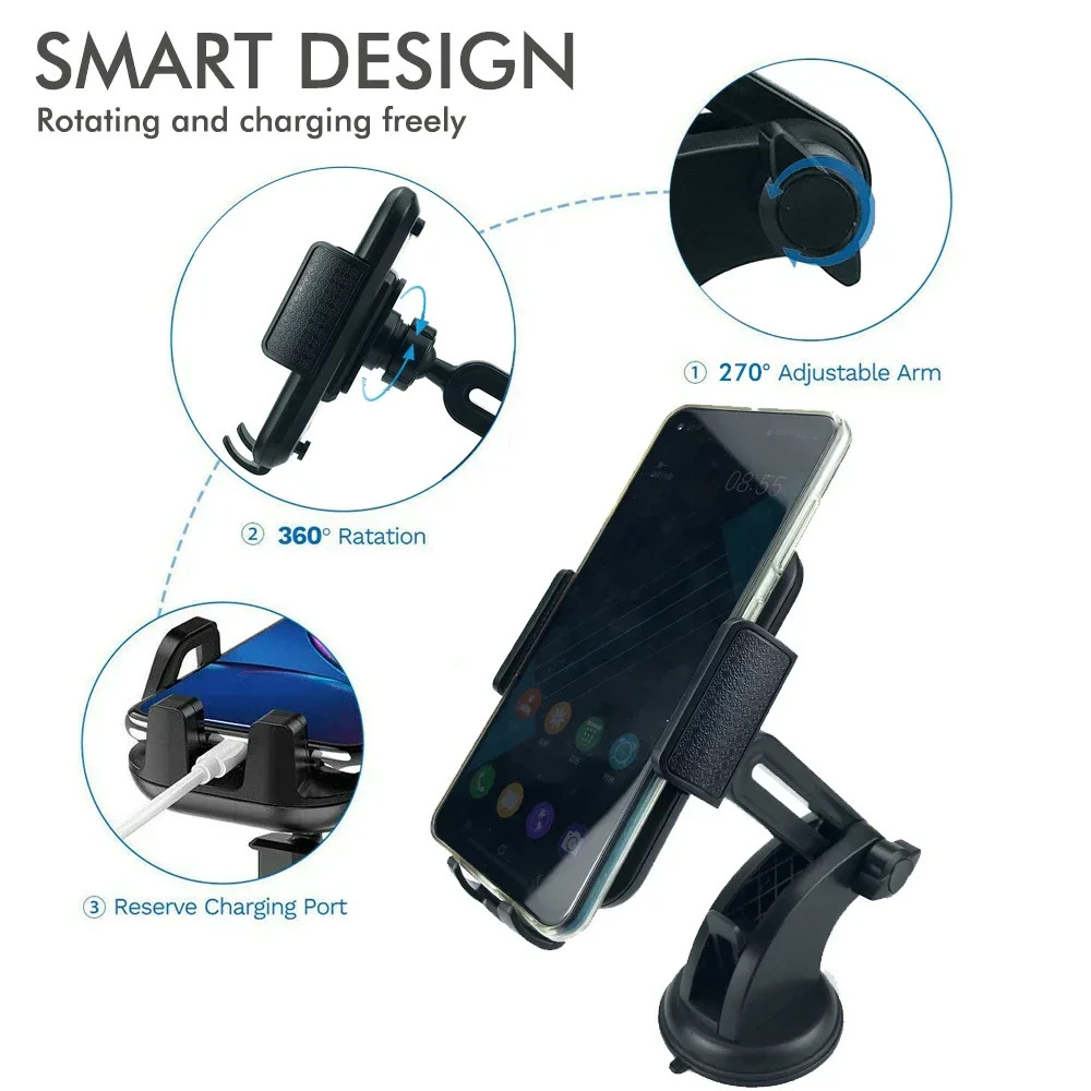360° Universal Mount Holder Car Stand Windshield For Mobile Cell Phone GPS