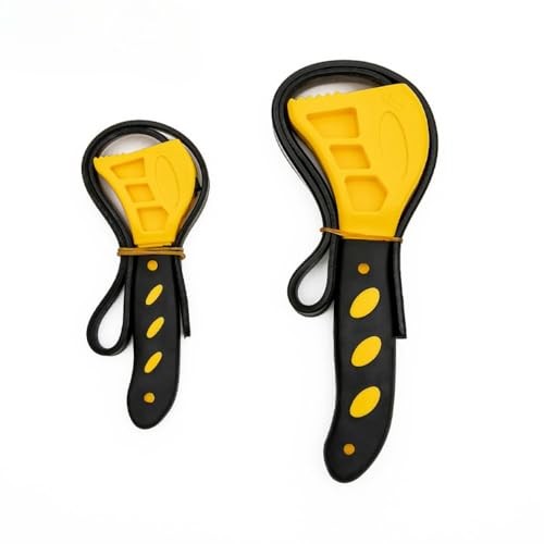 2PCS Strap Wrench Set, Adjustable Rubber Strap Wrench Upgrade 25" & 20" Non