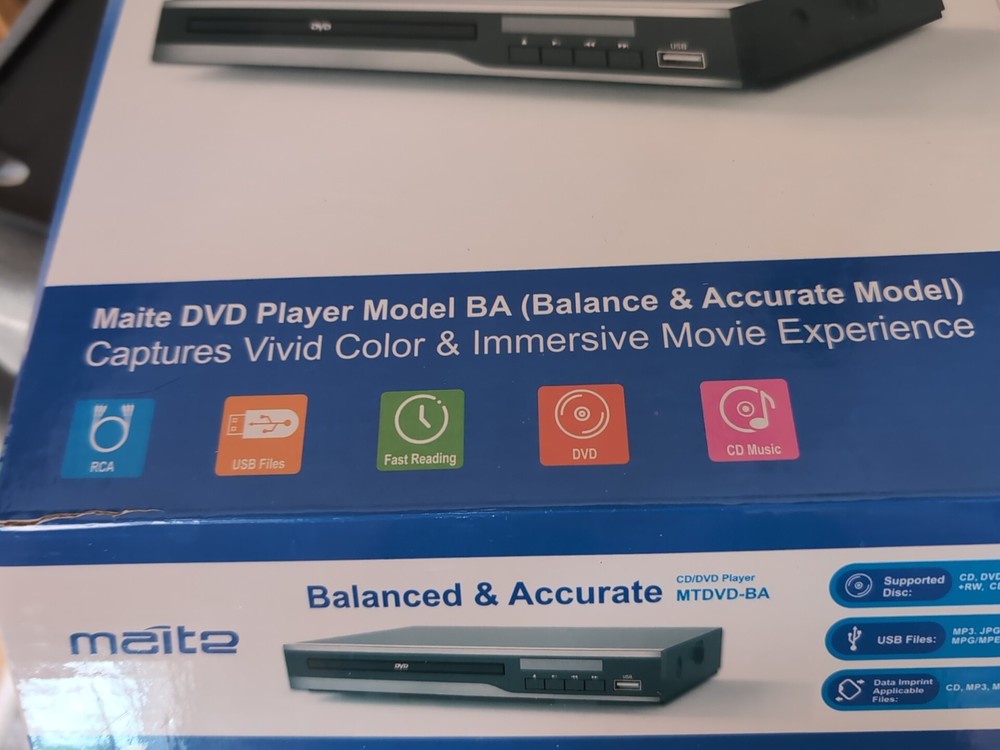 Mait2 MTDVD-BA CD/DVD Player. Tested. J2