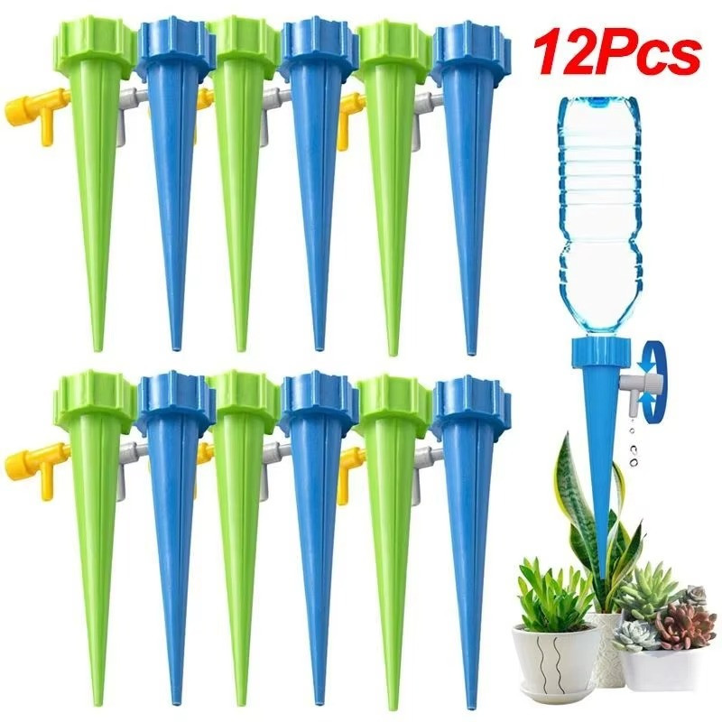 12Pcs Self Watering Spikes Automatic Irrigation Watering Drip System for Plants