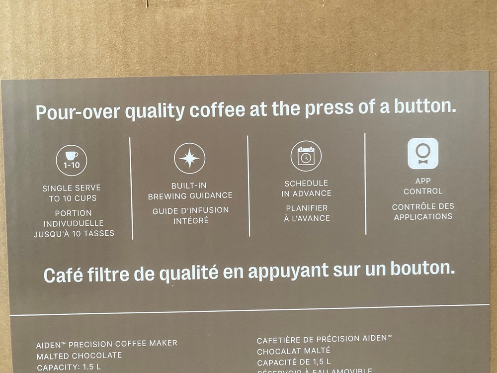 Fellow Aiden Precision Coffee Maker Malted Chocolate